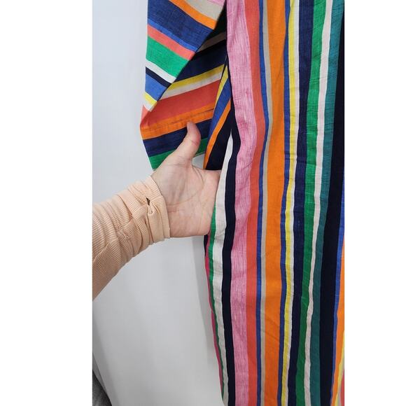 Vilagallo Linen Blend Striped Dress Size‎ 48 Casual Comfort Summer - Picture 11 of 14